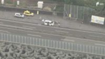 コンクリート片散乱で通行止めの国道1号バイパス　29日午後11時通行止め解除へ＝静岡市清水区