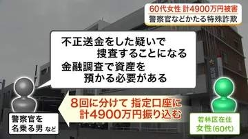 若林区６０代女性が４９００万円の特殊詐欺被害　警察官や配送業者を名乗る電話を信じだまし取られる　仙台