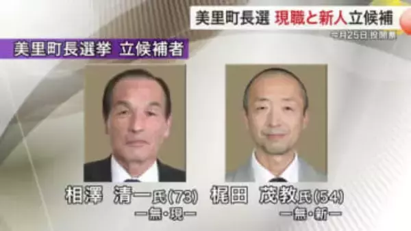 美里町長選告示　現職・相澤氏と新人・梶田氏が立候補　人口減少対策など争点　１月２５日投開票〈宮城〉