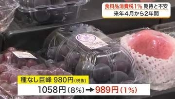 食料品の消費税「１％」に引き下げへ　宮城県内では歓迎の一方で財源不安も「２年後が怖い」