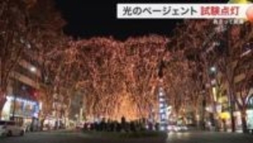 仙台の冬彩る４８万球の輝き　光のページェント試験点灯　１２月５日から２８日まで開催