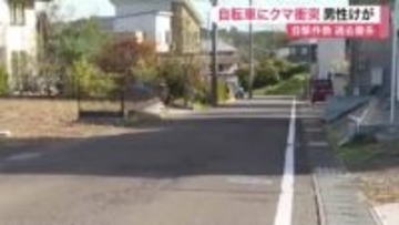 住宅の敷地内から飛び出してきたクマと自転車が衝突　泉区の２０代男性が転倒し軽いけが〈仙台市〉
