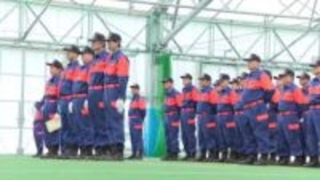 災害に備え決意新た　多賀城市消防団が出初式　団員減少の課題も〈宮城〉