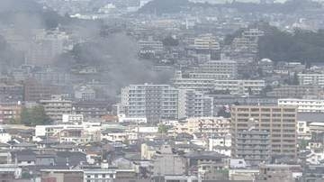 【速報】仙台市青葉区小松島で火事　空き家から出火か　黒煙があがる　消防が消火活動中