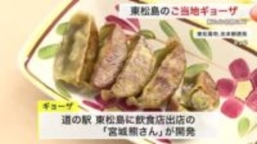 東松島のご当地「ノリ」ギョーザ出発　皮に練り込み赤豚も　郵便局で全国発送へ〈宮城〉