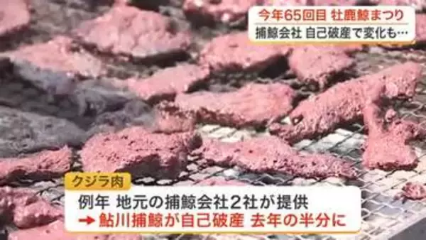 今年で６５回「牡鹿鯨まつり」　地元捕鯨会社「自己破産」で変化も〈宮城〉