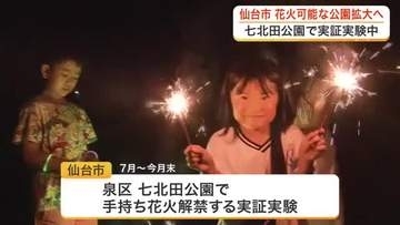 仙台市内の公園で手持ち花火が解禁へ　実証実験でトラブルなく　来年からルール策定し利用可能な公園を拡大