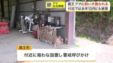 住宅敷地内でイヌがクマに襲われる　現場にはクマとみられる足跡も　付近では去年もイヌが襲われる被害が