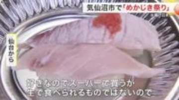 水揚げ量日本一を誇る気仙沼市で「めかじき祭り」解体ショーに握り３００食の振る舞いも〈宮城〉