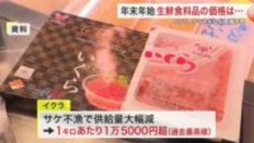 年末年始の食材価格　イクラは１キロ１万５０００円超で過去最高値へ　タマネギは倍近くに高騰〈宮城〉