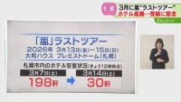 【解説】道内ホテル争奪戦　価格高騰１泊18万円越えも　予約可能な宿もすでに大幅減…嵐ラストツアー