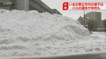 【中継】道路脇に大きな雪山「見たことない」積雪61センチ…12月としては過去3番目　帯広市