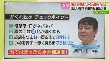 【解説】気が付いたら倦怠感　かくれ脱水の確認ポイント　当てはまったら早めの水分補給を