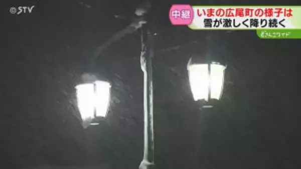 【中継】雪・風強まる広尾町　重く湿った雪“厄介” 身長超える雪山も…除雪作業続く　北海道