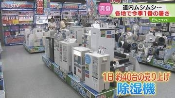 湿度高い日が続く道内…毎日除湿機４０台が売れるほどに「洗濯物なかなか乾かない」熱中症に厳重警戒