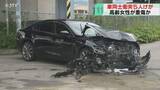 「フロント部分が壊れた乗用車…軽乗用車と衝突し5人けが　現場は信号機のある交差点　北海道函館市」の画像1