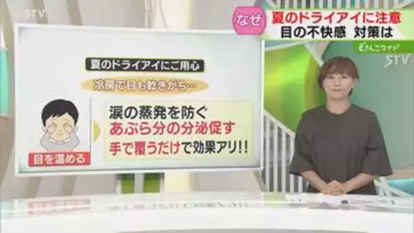 【解説】夏の「ドライアイ」 目の周りを温めることが大切　メガネの使用もポイント