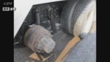 【画像】運転手が違和感を感じ…大型タンクローリーからタイヤ脱落 北海道函館市