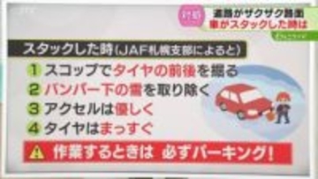 【解説】スタックしたら？ 車には必ずスコップを　作業するときはパーキングに入れて　北海道