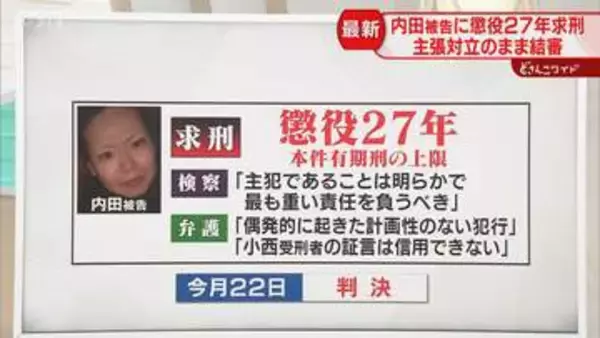 【解説】懲役27年求刑は有期刑の上限　検察は「最も重い責任を負うべき」弁護側は情状酌量求める