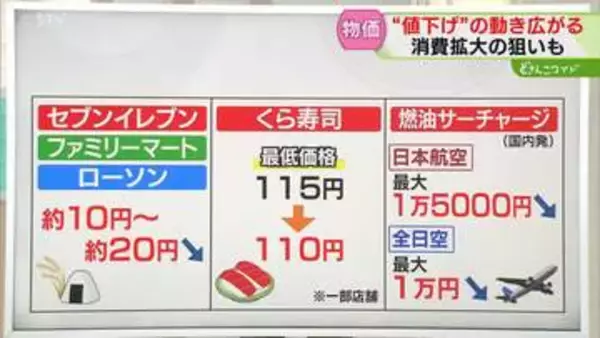 【解説】値下げ表明した企業　コンビニ・飲食店・航空会社　プライベートブランド中心に広がる動き