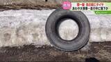 「【映像】国道を転がる大きなタイヤ「頭の中はパニック状態」警察が持ち主探す　北海道・中山峠」の画像1