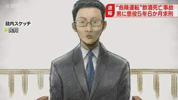 大量の飲酒直後に運転と指摘　被告に懲役５年６か月を求刑　弁護側は情状酌量求める　小樽飲酒死亡事故