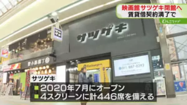 映画館サツゲキ閉館へ「作品を届けられなくなるのは残念」賃貸借契約満了で来年3月29日まで