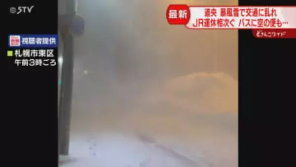 「え、運休ですか」札幌圏で大荒れ　飛行機が5時間遅延した人も…JRやバス運休で窓口は大混雑