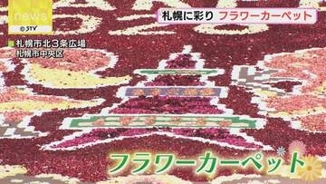 色とりどりの花びらで「フラワーカーペット」　多くの人が鮮やかな彩りを楽しむ　札幌市中央区