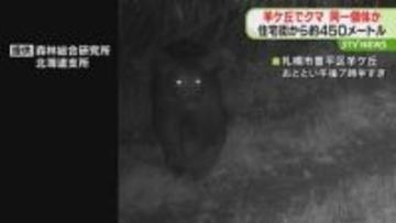 固定カメラを見つめるクマ　羊ケ丘周辺で目撃相次ぐ　体長約1.2メートル…同一個体か　札幌市