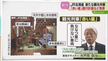 “一流ホテルに負けない空間”　来年２月運行の観光列車「赤い星」老舗料亭が食事提供も　ＪＲ北海道