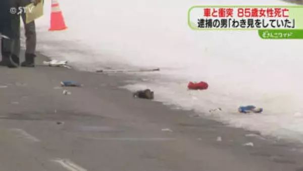 「わき見をしていた」歩行者の85歳女性が死亡　衝突したワンボックスカーの運転手逮捕　名寄市