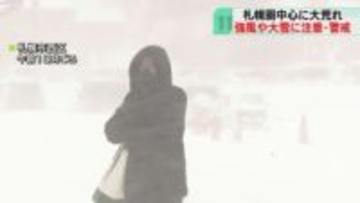 叩きつけるような雪…札幌圏中心に大荒れ　手稲区で40センチの降雪　昼すぎまで大雪に警戒