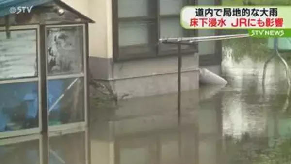 白老町で床下浸水も　道内で局地的な大雨　 JRは特急含む３1本が運休