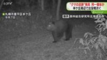 幅10センチほどの足跡発見　羊ケ丘で固定カメラに“クマ”　住宅街への出没に注意　札幌・豊平区