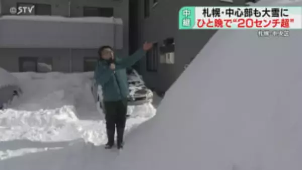 【中継】３メートル近い雪山　歩道から車道は全く見えず…車が雪に埋もれ外出諦める人も　札幌市