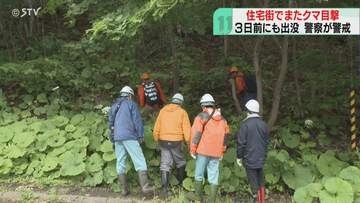 中学生が塾へ向かう途中…交差点を歩くクマ３頭目撃「危ない」３日前にも出没　札幌市が痕跡調査