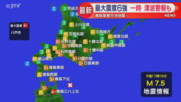 函館で震度５強の揺れ観測　地震によるけが人も発生　苫東厚真火力発電所2号機は発電再開　北海道