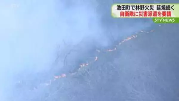 北海道が自衛隊に災害派遣を要請　大規模な林野火災…現在も延焼続く　北海道池田町