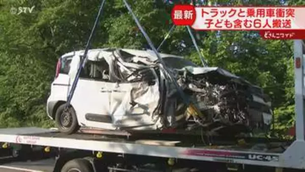 レンタカー示す「れ」ナンバー　子どもを含む６人が病院搬送　国道でトラックと衝突　北海道旭川市