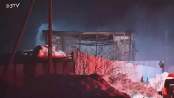 2階建ての事務所兼宿舎で火事 避難の際に飛び降りた男性が足の痛み訴える 北海道江別市