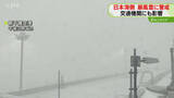 「「大変…電柱の陰に隠れて」数十分で一気積もった雪　日本海側中心に暴風雪に警戒　飛行機欠航も」の画像1