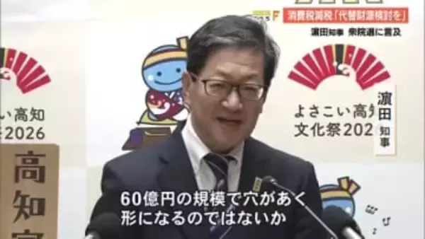 【高知】浜田知事、消費税減税に言及　食料品非課税なら“60億円”規模の減収か
