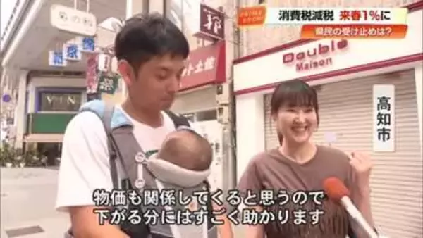 消費税減税で来春1%に　県民は「減税は助かる」との一方で「人気取り」と慎重な受け止めも【高知】