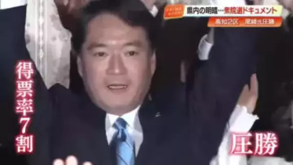 【衆院選】尾崎正直氏が3回目の当選　選挙期間中『半分不在』も得票率7割で“圧勝”