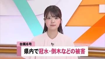 【台風6号】高知・四万十町で道路冠水　芸西村では看板が倒れる　倒木も