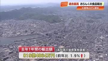 【高知】食品輸出額が過去最高　養殖マグロなど《水産物》が猛暑・カメムシ被害のユズを抜き初首位