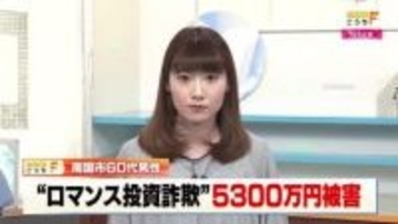 SNSで女性に好意抱く→5300万円だまし取られる　60代男性がロマンス投資詐欺で被害【高知】