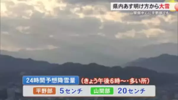 高知でも11日明け方から大雪